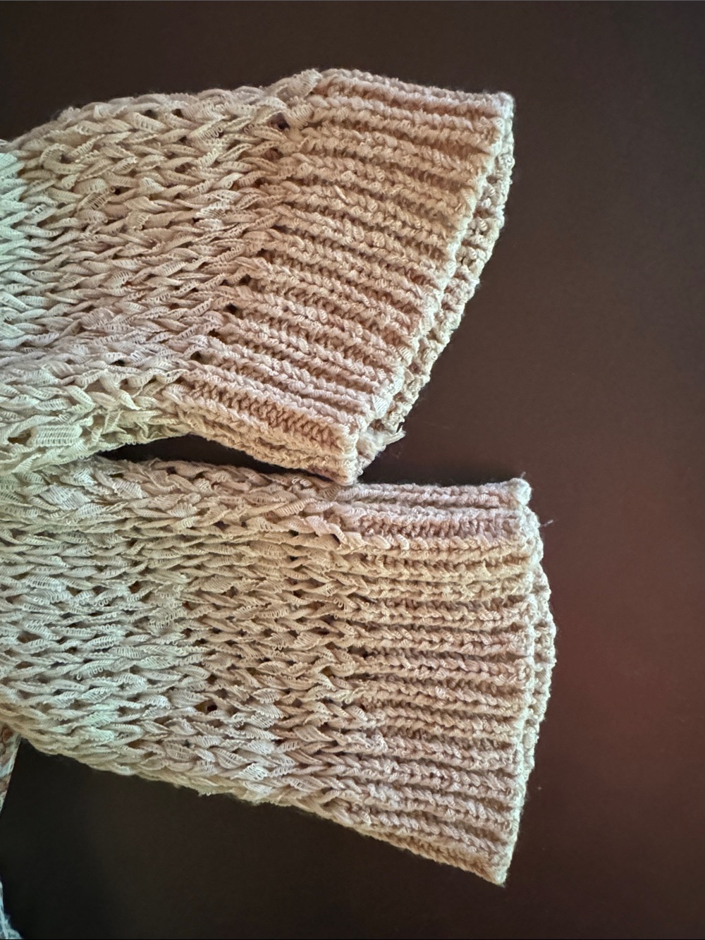 Staring at Stars Blush Open-Weave Crewneck Sweater - Picture 4 of 5